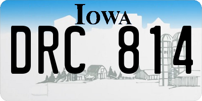 IA license plate DRC814