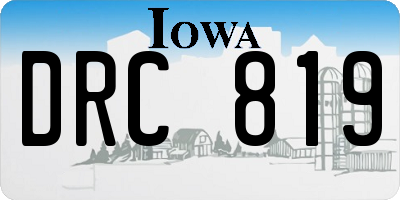 IA license plate DRC819