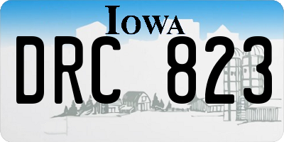 IA license plate DRC823
