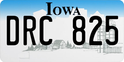 IA license plate DRC825