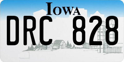 IA license plate DRC828