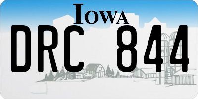 IA license plate DRC844