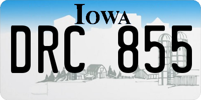 IA license plate DRC855