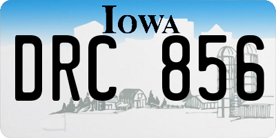 IA license plate DRC856