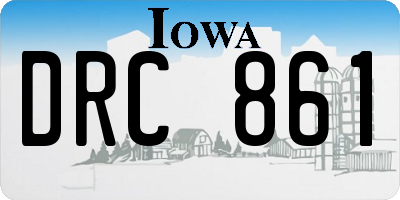 IA license plate DRC861