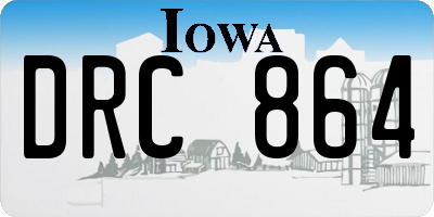 IA license plate DRC864
