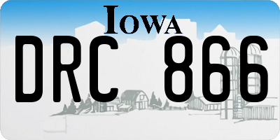 IA license plate DRC866
