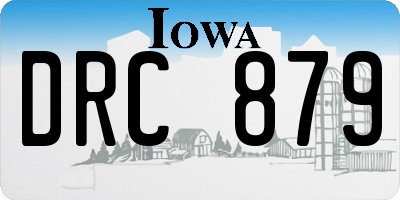 IA license plate DRC879
