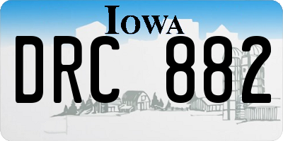 IA license plate DRC882