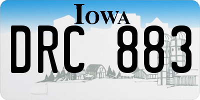 IA license plate DRC883