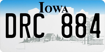 IA license plate DRC884
