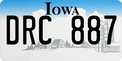 IA license plate DRC887