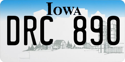 IA license plate DRC890