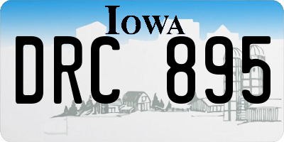 IA license plate DRC895