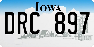 IA license plate DRC897