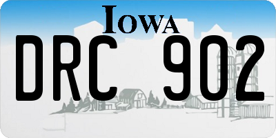 IA license plate DRC902
