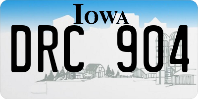 IA license plate DRC904