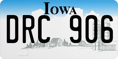IA license plate DRC906