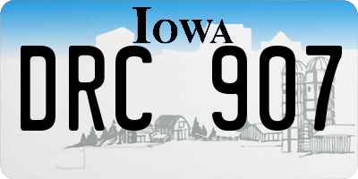 IA license plate DRC907
