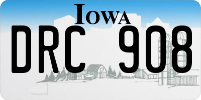 IA license plate DRC908
