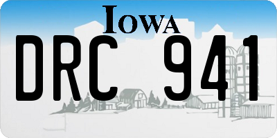 IA license plate DRC941