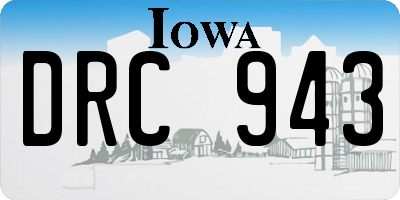 IA license plate DRC943