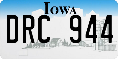 IA license plate DRC944