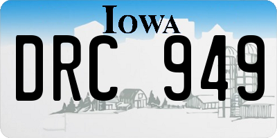 IA license plate DRC949