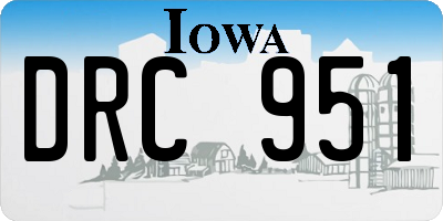 IA license plate DRC951