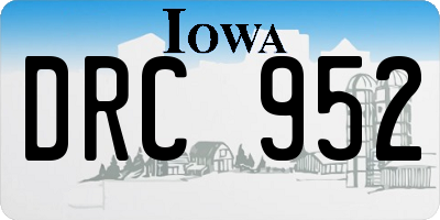 IA license plate DRC952