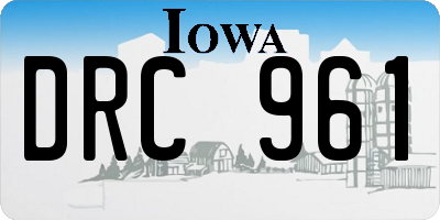 IA license plate DRC961