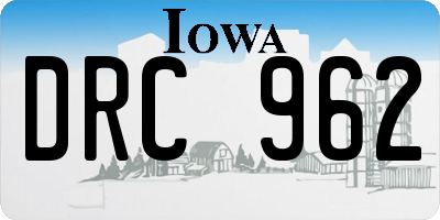 IA license plate DRC962