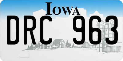 IA license plate DRC963