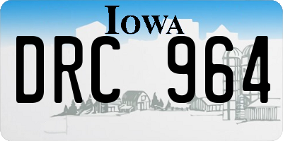 IA license plate DRC964