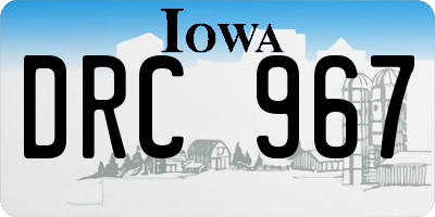 IA license plate DRC967