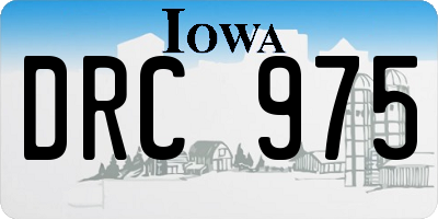 IA license plate DRC975