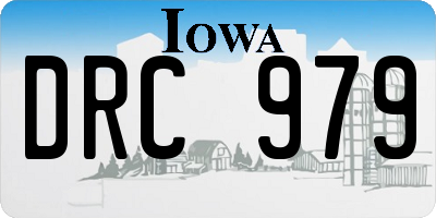 IA license plate DRC979