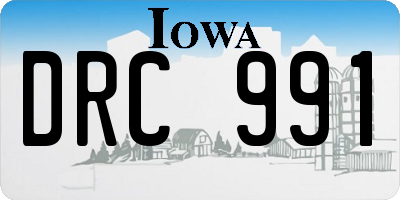 IA license plate DRC991