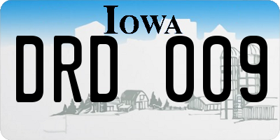 IA license plate DRD009