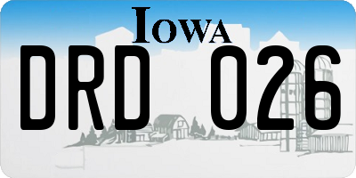 IA license plate DRD026