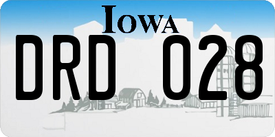 IA license plate DRD028