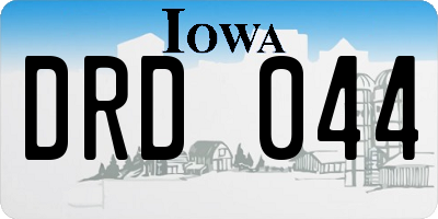 IA license plate DRD044