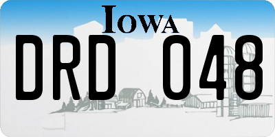 IA license plate DRD048