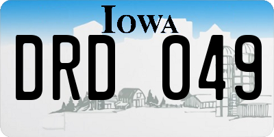 IA license plate DRD049