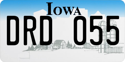 IA license plate DRD055