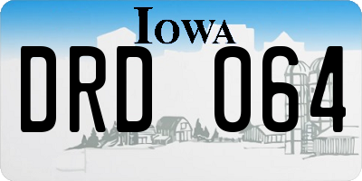 IA license plate DRD064