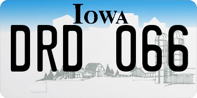 IA license plate DRD066