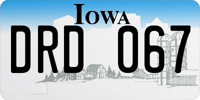 IA license plate DRD067