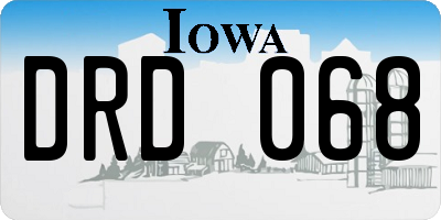 IA license plate DRD068