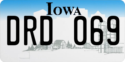 IA license plate DRD069
